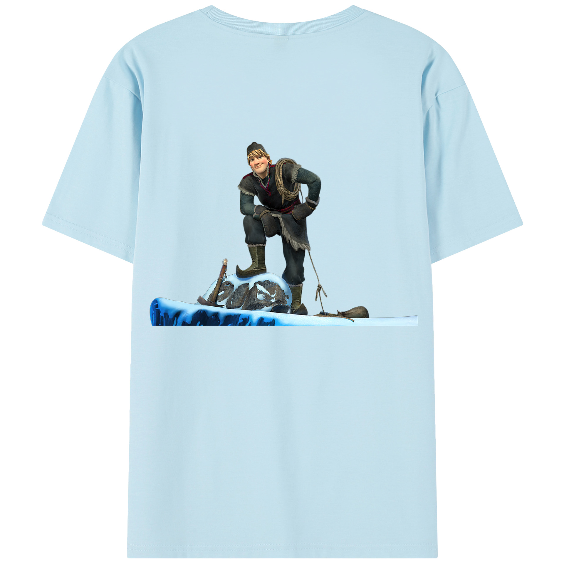 （画像用） アナと雪の女王 アンナ エルサ Frozen Anna Elsa 綿100％半袖Tシャツ（背面プリント）